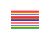 Plochý vícežilový kabel, 16 žil, barevný