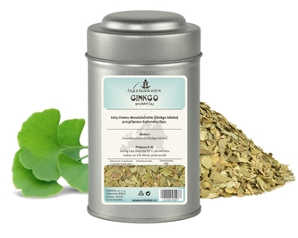 Bylinný čaj Ginkgo (jinan dvoulaločný) - 50 g dóza Bylinný čaj Ginkgo (jinan dvoulaločný) - 50 g dóza