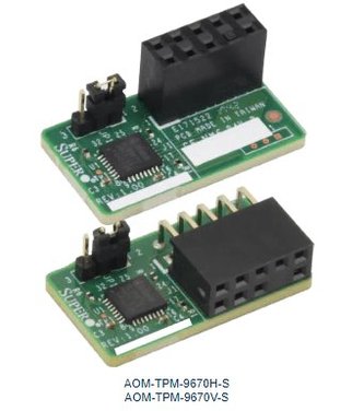 AOM-TPM-9670V-O - TPM 2.0 modul s podporou SPI (vertical) - 10pin
