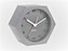 Budík Hexagon Concrete šedý beton Karlsson