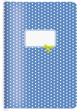 Sešit/Notes/Blok A5 modrý s bílýma puntíkama CEDON