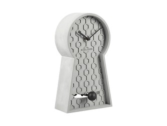 Stolní hodiny Honeycomb Kyvadlo 25 cm šedá Karlsson