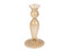 Skleněný svícen Swirl pískově hnědý 17 cm Present Time
