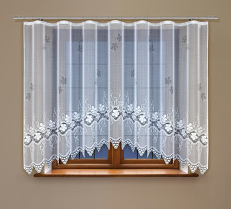 Dekorační žakárová záclona s řasící páskou LINETTE 180 bílá 300x180 cm MyBestHome