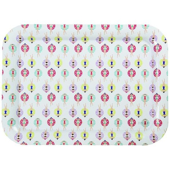 Barevný kovový tác 44x32x2cm, ženy v plavkách Fisura