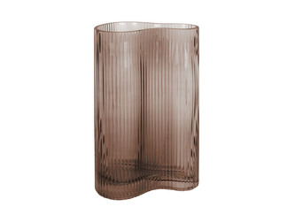 Skleněná váza Allure Wave L 27 cm hnědá Present Time