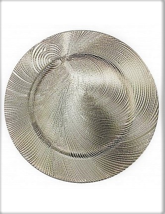 Sada 4 ks club talířů 33 cm TWISTER CHAMPAGNE BRANDANI