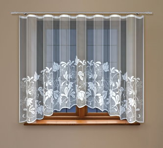 Dekorační žakárová záclona s řasící páskou RIAN 180 bílá 300x180 cm MyBestHome Dekorační žakárová záclona s řasící páskou RIAN 180 bílá 300x180 cm MyBestHome