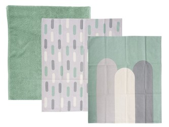 Kuchyňské utěrky 3ks šedý nefrit Present Time Kuchyňské utěrky 3ks šedý nefrit Present Time