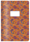 Sešit/Notes/Blok A4 růžovo oranžový motiv Paisley CEDON