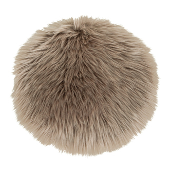 House Nordic podsedák z jehněčí kůže umělá, 35cm, hnědý