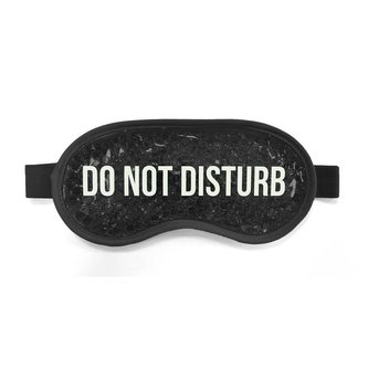 Maska na oči gelová pro klidný spánek "Do not disturb"-Nerušit černá Fisura