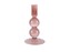 Skleněný svícen Swirl Bubbles Růžová 16 cm Present Time