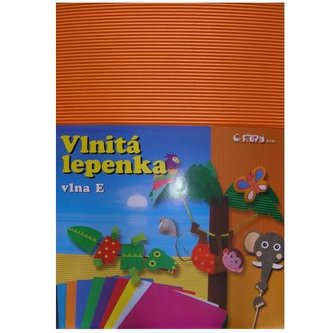 Lepenka E-Welle 260g 34,5 x 24,5cm rovná-oranž 10 listů