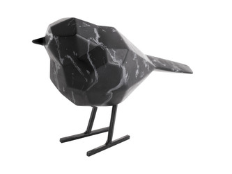 Soška ptáka bird marble S 13,5 cm černá mramorová Present Time