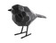 Soška ptáka bird marble S 13,5 cm černá mramorová Present Time