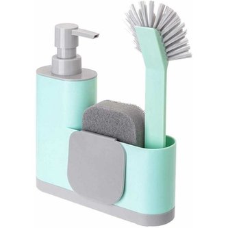 4 dílná sada na umývání nádobí tyrkysová Rengo Monobloc VIGAR