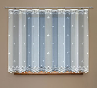Dekorační žakárová záclona s řasící páskou KARELA bílá 300x120 cm MyBestHome
