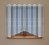 Dekorační žakárová záclona s řasící páskou EGONA 120 bílá 400x120 cm MyBestHome
