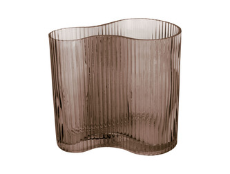 Skleněná váza Allure Wave 18 cm hnědá Present Time