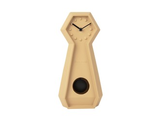 Stolní hodiny s originálním kyvadleml 34 cm latté hnědá Karlsson