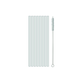 CHEERS brčka 200mm set 8ks s kartáčkem KOZIOL, čirá