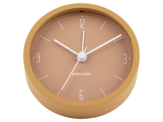 Budík Numbers & Lines 9 cm okrově žluté Karlsson