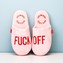 Pantofle "Fuck off"růžové Fisura