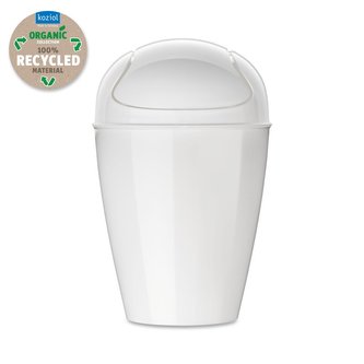 DEL S odpadkový koš s odklápěcím víkem 5l bílý Organic KOZIOL