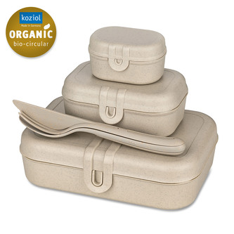 PASCAL READY box set 3 kusů s příborem Písková Organic KOZIOL