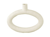 Váza oválná široká ve tvaru prstenu Ring Oval Wide světle slonová kost Present Time