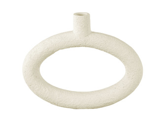 Váza oválná široká ve tvaru prstenu Ring Oval Wide světle slonová kost Present Time