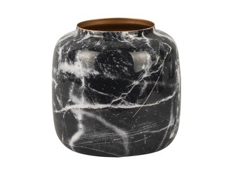 Váza mramorová velká černá Marble Present Time
