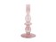 Skleněný svícen Bubbles Handmade 18 cm Růžový Present Time