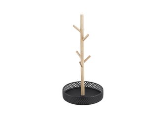 Dřevěný stojan na šperky s černým podstavcem Merge 31,5 cm Present Time