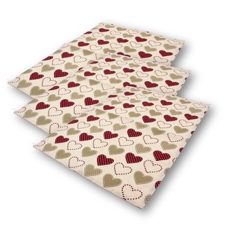 HOME ELEMENTS Sada 3 utěrek 50*70 cm, Srdcový motiv