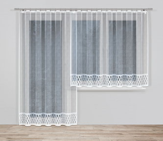 Dekorační žakárová záclona s řasící páskou DOUBLE 250 bílá 200x250 cm MyBestHome