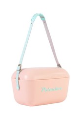 Chladicí box Polarbox POP 12 l, růžový, tyrkysový nápis a popruh PolarBox