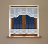 Dekorační vitrážová žakárová záclona THOSUND 60 bílá 300x60 cm (cena za vrchní díl) MyBestHome