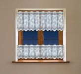 Dekorační vitrážová žakárová záclona GALINA 60 bílá 300x60 cm (cena za vrchní díl) MyBestHome