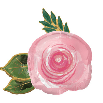 Foliový balonek růžová růže 76 x 73 cm