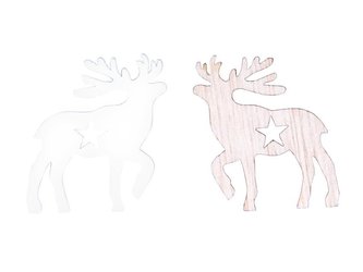 Renifer dekoracja 3,2cm 12szt