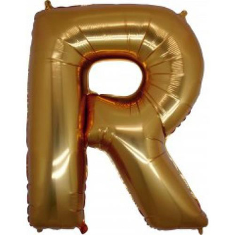 Foliové písmeno R zlaté 102 cm Foliové písmeno R zlaté 102 cm
