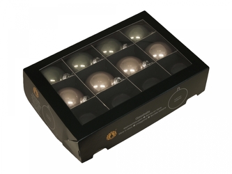 Skleněné baňky jalovec 5,7 cm, sada 12 ks