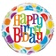 Foliový balonek barevné bubliny Happy Birthday 45 cm
