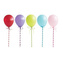 Dekorace na dort duhové balonky 13 cm - 5 ks