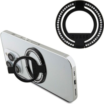 Guess Rhinestones MagSafe Ringstand kroužek černý