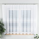 Dekorační krátká vzorovaná záclona na žabky KLAUDYNA 160 bílá 300x160 cm MyBestHome