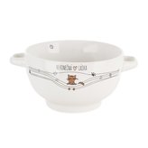 Miska NEKONEČNÁ LÁSKA kočka s uchy pr. 14 cm