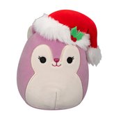 Squishmallows Veverka s vánoční čepkou Alina